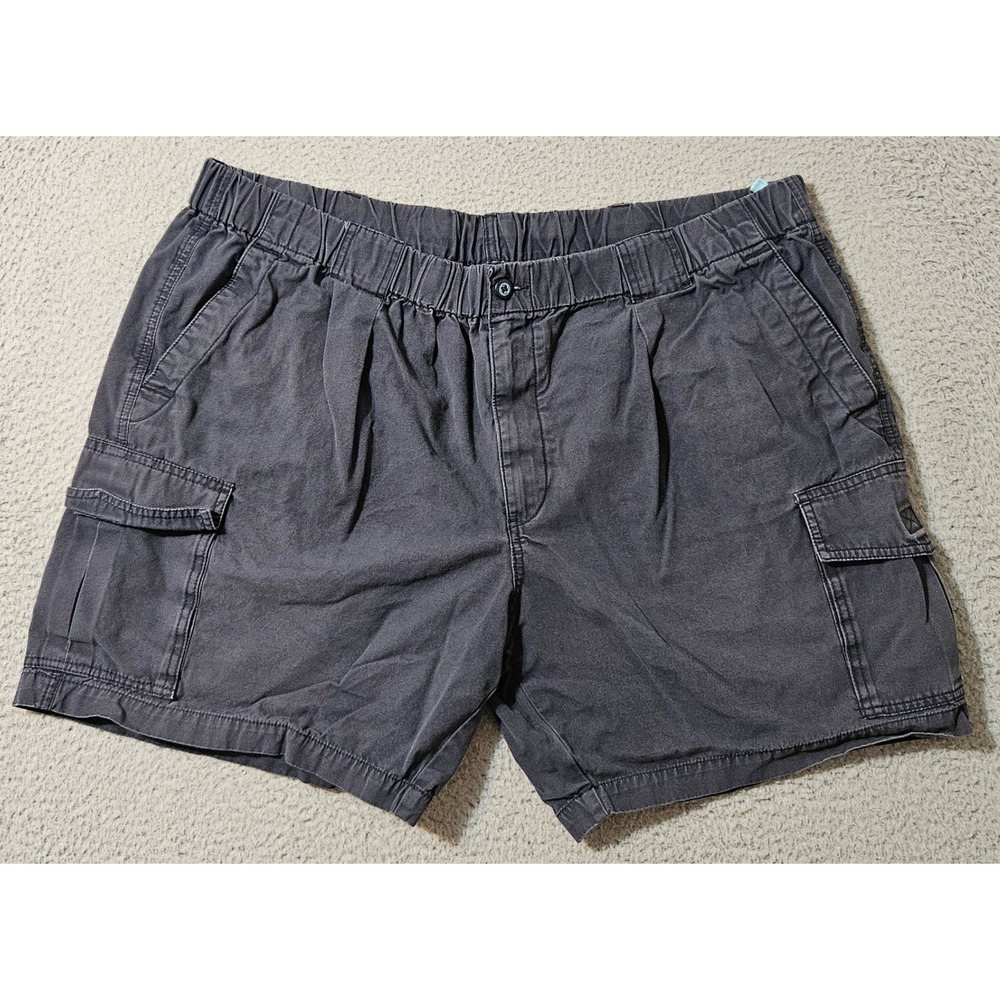 Tommy Bahama Shorts Mens 2XLB Blue Relax Cargo Elastic Waist Drawstring‎ Cotton
